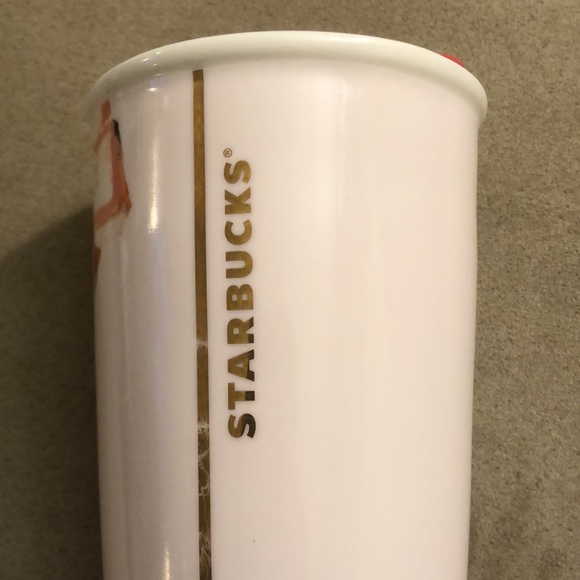 ☕️🌹 Limited Edition Christmas 2015 Starbucks Ceramic Tumbler 10 oz. - Picture 8 of 15